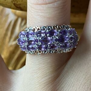 Rose de France Amethyst Sterling Silver Ring Size 6